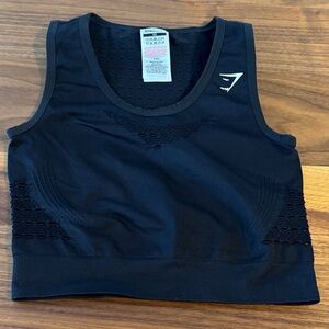 Gymshark Black Textured Crop Top
